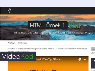HTML Site Yapımı Örnek 1