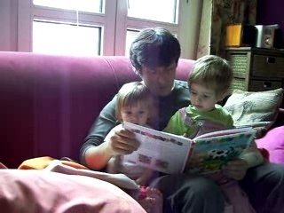 séance lecture avec Papa