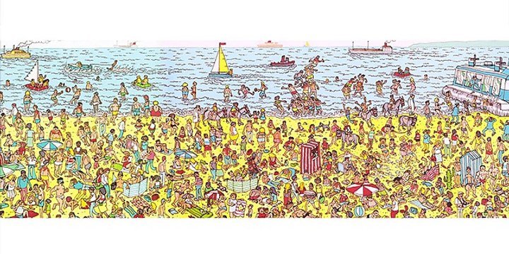 Where is Wally-Find Wally a.k.a Waldo in the beach 360