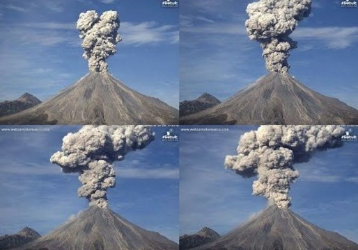 Smoke and Ash Spews From Mexico's Colima Volcano