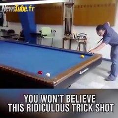 Billiards trick-shot is pretty amazing