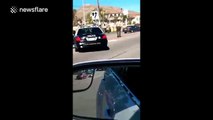 Car spins out of control without driver