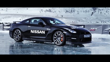 Nissan GT-R на льду Байкала