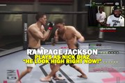 EA UFC 2 - Rampage Jackson plays Beta - Nick Diaz vs Nate Diaz