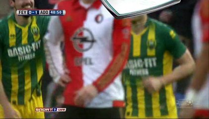0-1 Kevin Jansen Goal Holland  Eredivisie - 31.01.2016, Feyenoord 0-1 ADO Den Haag