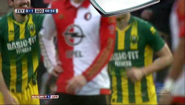 0-1 Kevin Jansen Goal Holland Eredivisie - 31.01.2016, Feyenoord 0-1 ADO Den Haag