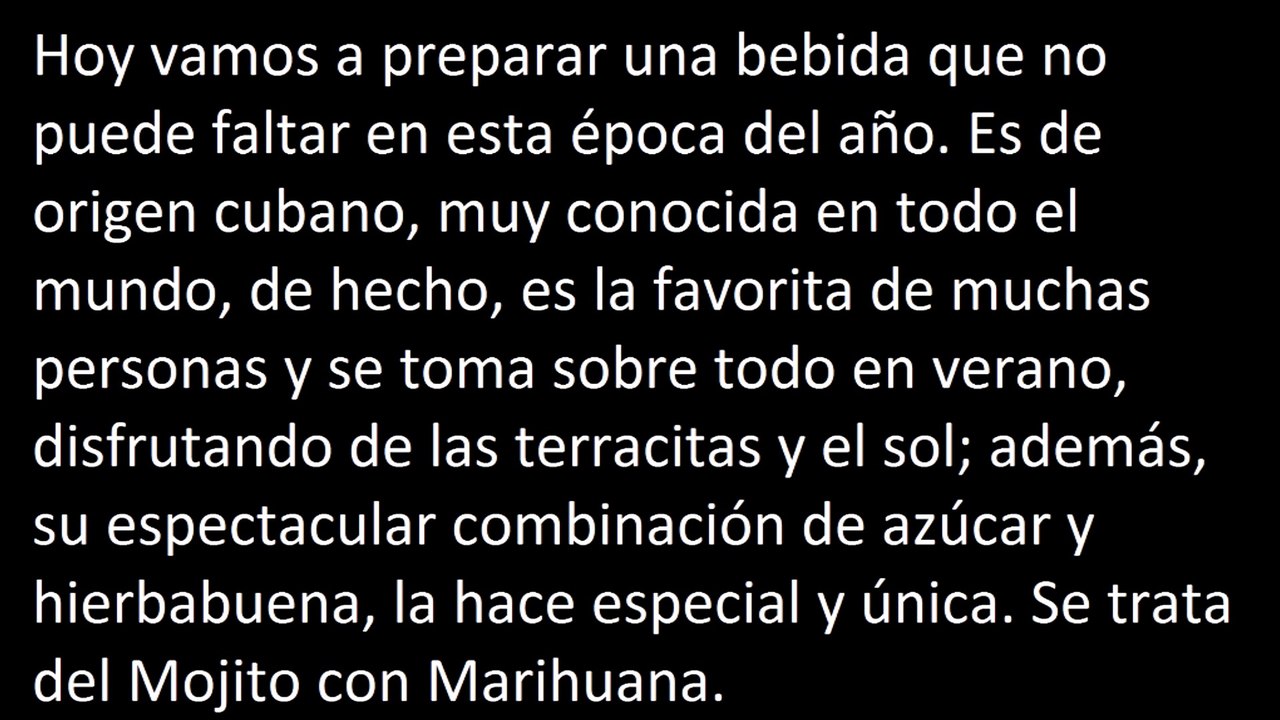 como hacer mojitos con marihuana