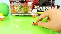 2014 Godzilla Full Toys Set   2 Kinder Surprise Eggs   1 Play doh Egg By Disney Cars Toy Club