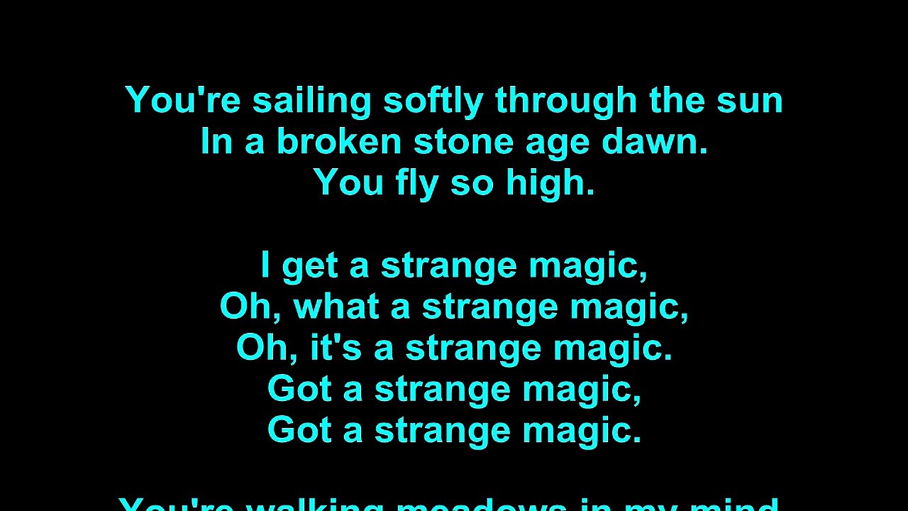 Electric Light Orchestra Strange Magic Lyrics video Dailymotion