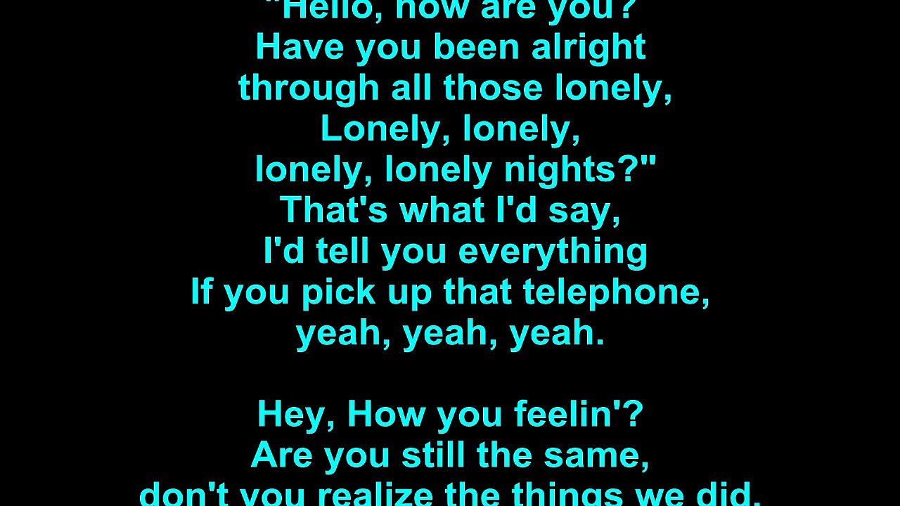 Electric Light Orchestra Telephone Line Lyrics video Dailymotion