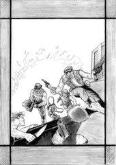 Contra force - pencil drawing