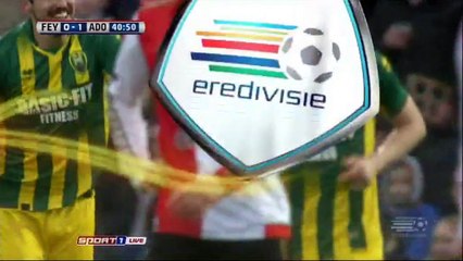 0-1 Kevin Jansen Goal Holland Eredivisie - 31.01.2016, Feyenoord 0-1 ADO Den Haag