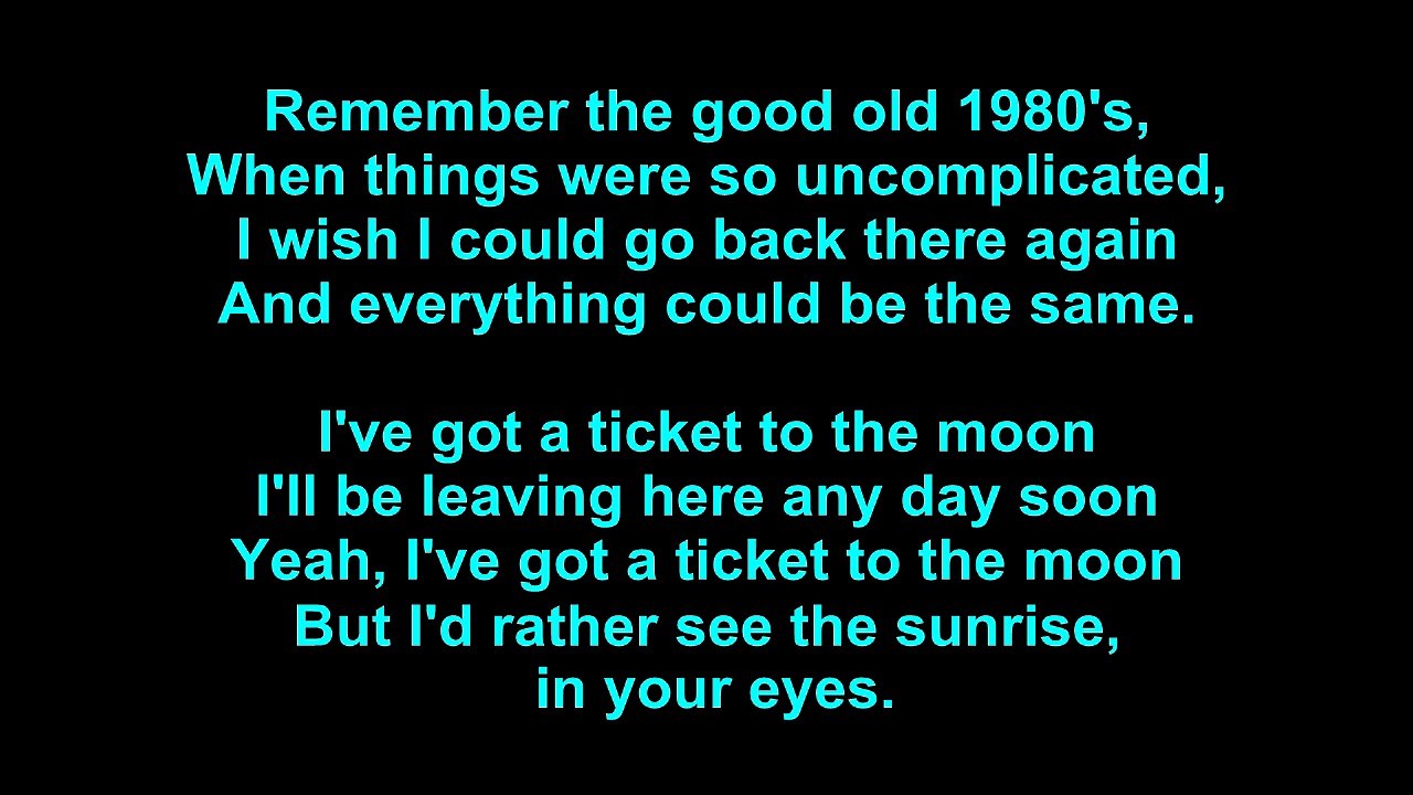 Electric Light Orchestra – Ticket To The Moon Lyrics