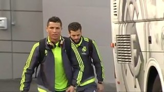 Joueur Real Madrid avant le match Espanyol Zidane Cristiano Ronaldo James Rodriguez
