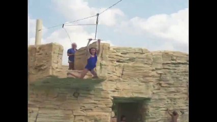 Crazy Girl fall in the swimming pool