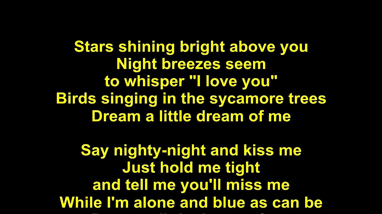 Ella Fitzgerald – Dream A Little Dream Of Me Lyrics - video Dailymotion