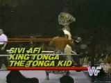 King Tonga, Tonga Kid, & Sivi Afi in action   Championship Wrestling Aug 16th, 1986