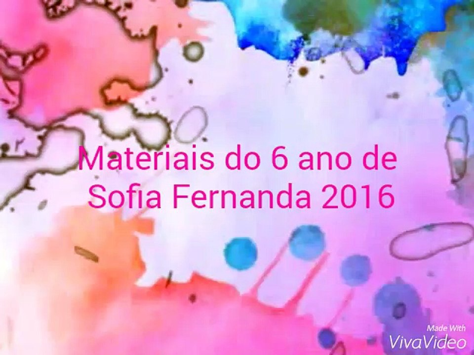 Materiais de Sofia Fernanda 6 ano 2016