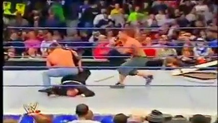 John Cena and Chris Benoit  pn fire!! Funny moments