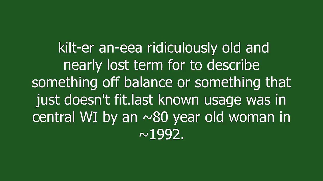 kilter annie meaning and pronunciation