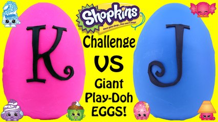 Скачать видео: SHOPKINS CHALLENGE #6 - Giant Play Doh Surprise Eggs | Shopkins Baskets -  Awesome Toys TV