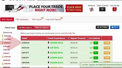 Auto Binary Signals (Main ABS) Video 2 Live Trading - January 19th 2016