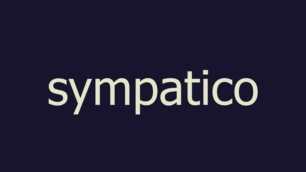 sympatico meaning and pronunciation