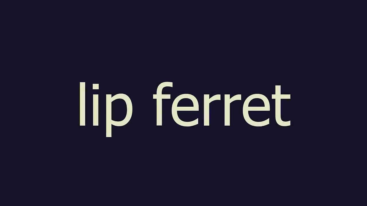 lip ferret meaning and pronunciation