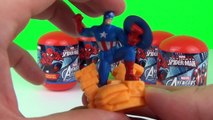 Surprise Eggs Marvel Ultimate Spiderman & Avengers Assemble Toys Super Hero Toys   Captain America