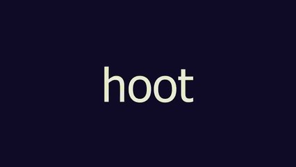 hoot meaning and pronunciation