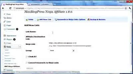MaxBlogPress Ninja Affiliate Wordpress Affiliate Link Management Plugin 55