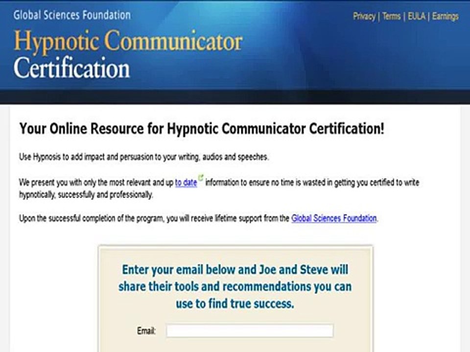 Hypnotic Communicator Certification Program