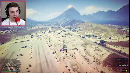 HE GOT STUCK ON MY WING! (GTA 5 Funny Moments) [SD, 480p]