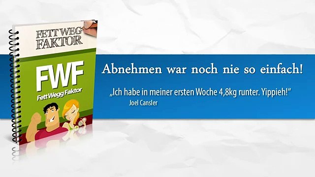Endlich effektiv abnehmen mit dem Fett Weg Faktor (FWF)