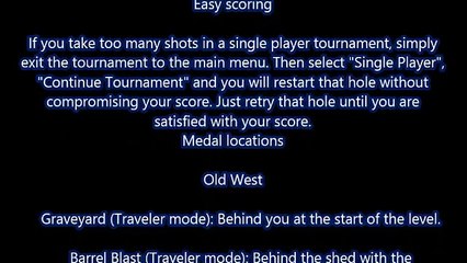3D Ultra Minigolf Adventures Cheats and Hints, Achievements XBOX 360