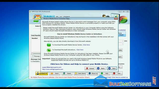 How to send bulk SMS to multiple recipients from PC using Windows mobile phone