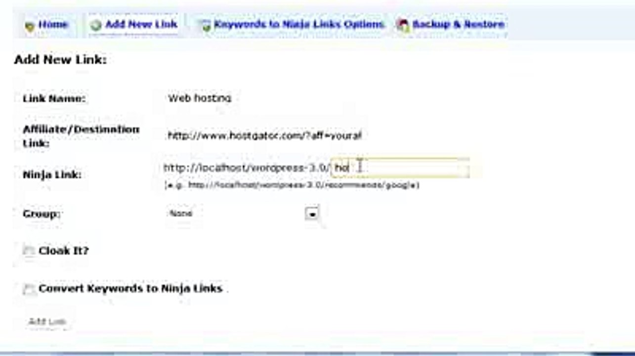 MaxBlogPress Ninja Affiliate Wordpress Affiliate Link Management Plugin 68