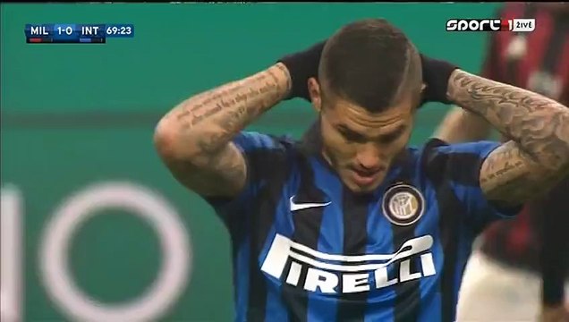Mauro Icardi Missed Penalty Italy Serie A - 31.01.2016, AC Milan 1-0 Inter Milano
