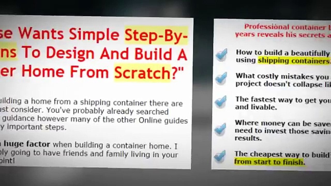 build a container home -Turn dream into reality.READ description