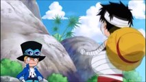 ONE PIECE Funny- Ace & Sabo plays with Luffy