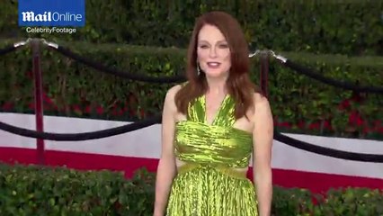 Julianne Moore wears quirky bright green gown to SAG Awards