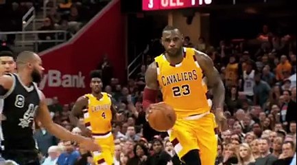 LeBron James cannot be stopped on the way to the rim!
