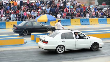 Trusu GSR turbo vs Jetta Mk3 turbo. Arrancones Pegaso, enero 2015