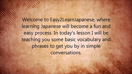 Basic Japanese Conversation- Ep.1  Free Watch And Download
