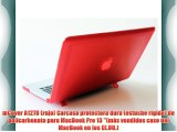 mCover A1278 (rojo) Carcasa protectora dura (estuche r?gido) de policarbonato para MacBook