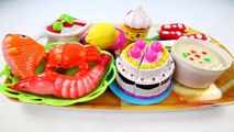 De fruits de MER Velcro Coupe Jouet Set en Plastique Gâteau de Fruits de Glace à la Crème de Homard de la Nourriture station de jeux