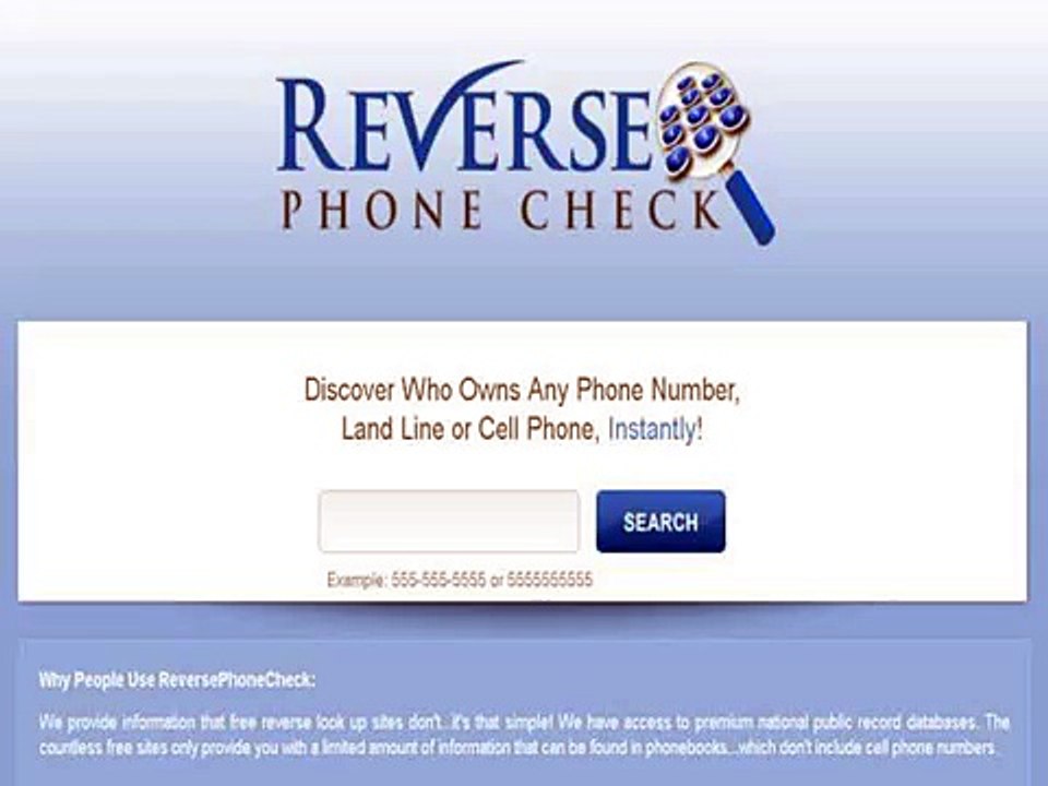 Reverse Phone Check