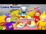 Cookie Monster Chef makes Play Doh Bacon and Eggs for the Teletubbies by Top YouTube Channel for Kid