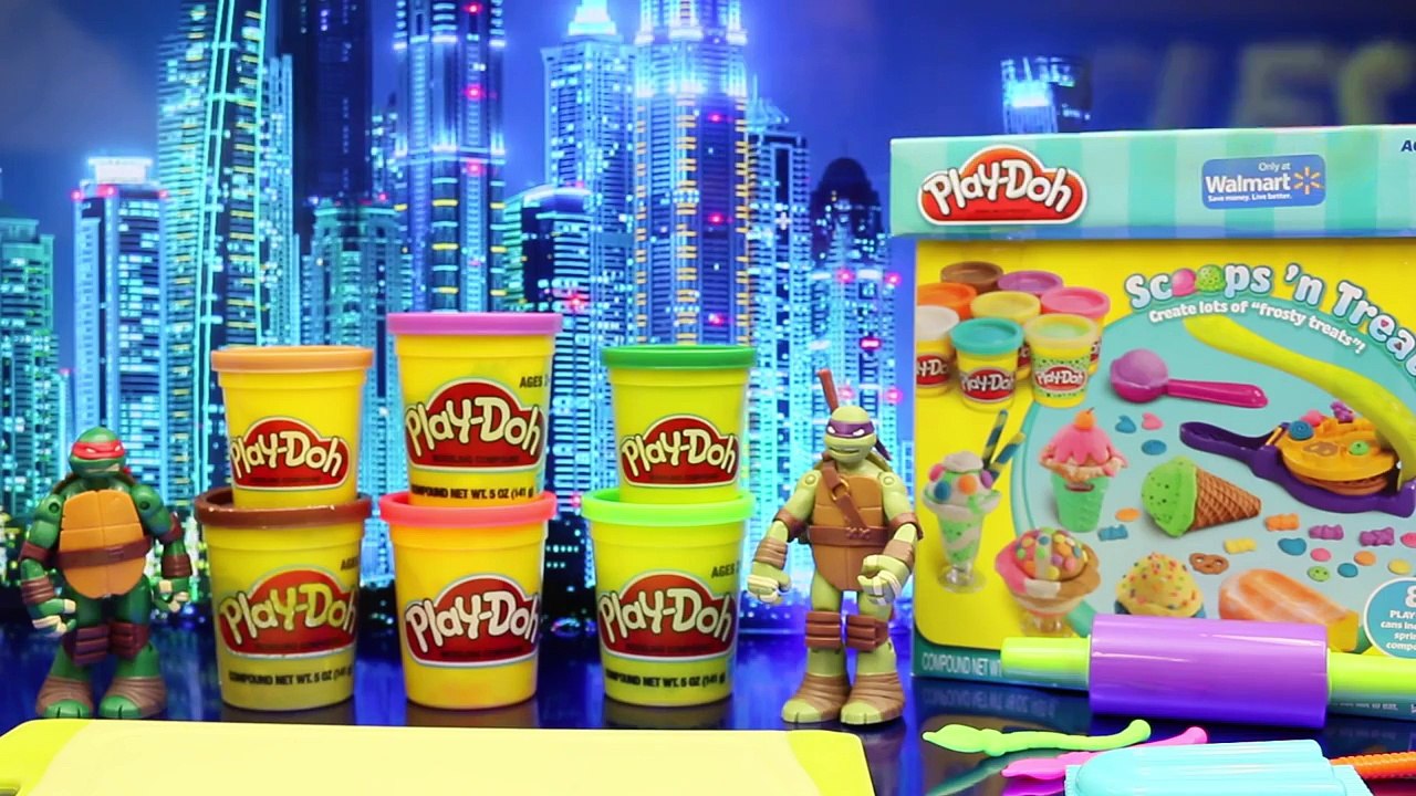 Teenage Mutant Ninja Turtles Play Doh Popsicle Tutorial of Raphael Donatello Play Doh Sweets