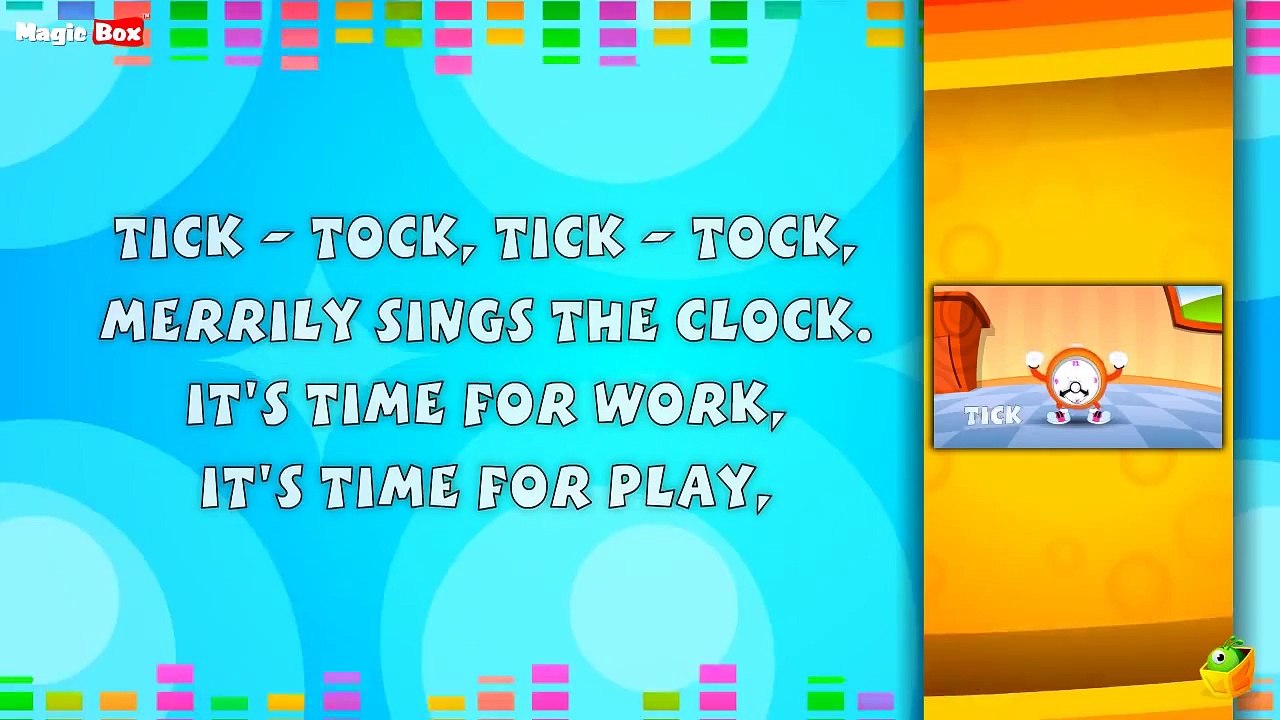 Tick Tock Merrily Sings The Clock Lyrical Video English Nursery